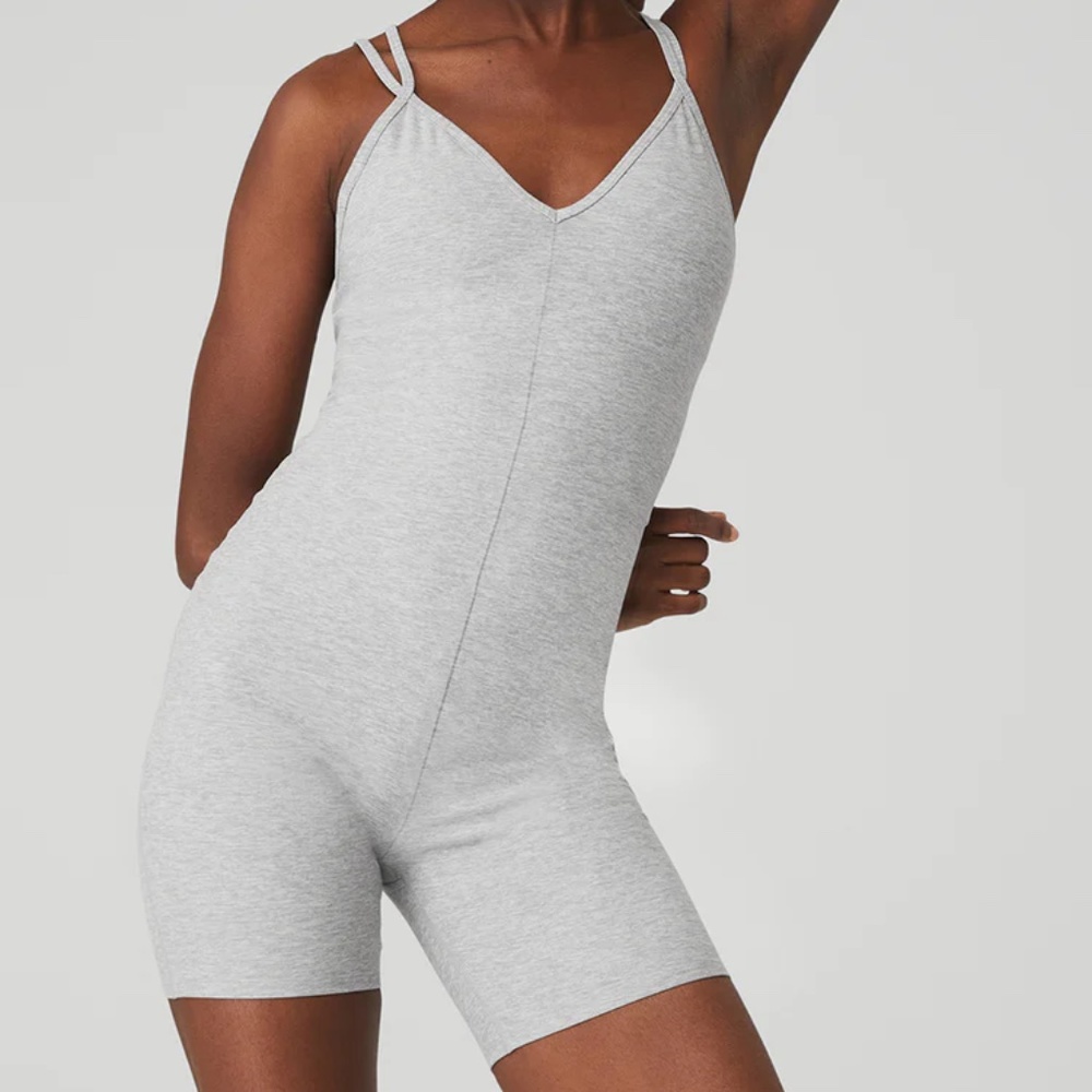 ALOSOFT SUNS OUT ONESIE in Athletic Heather Grey
